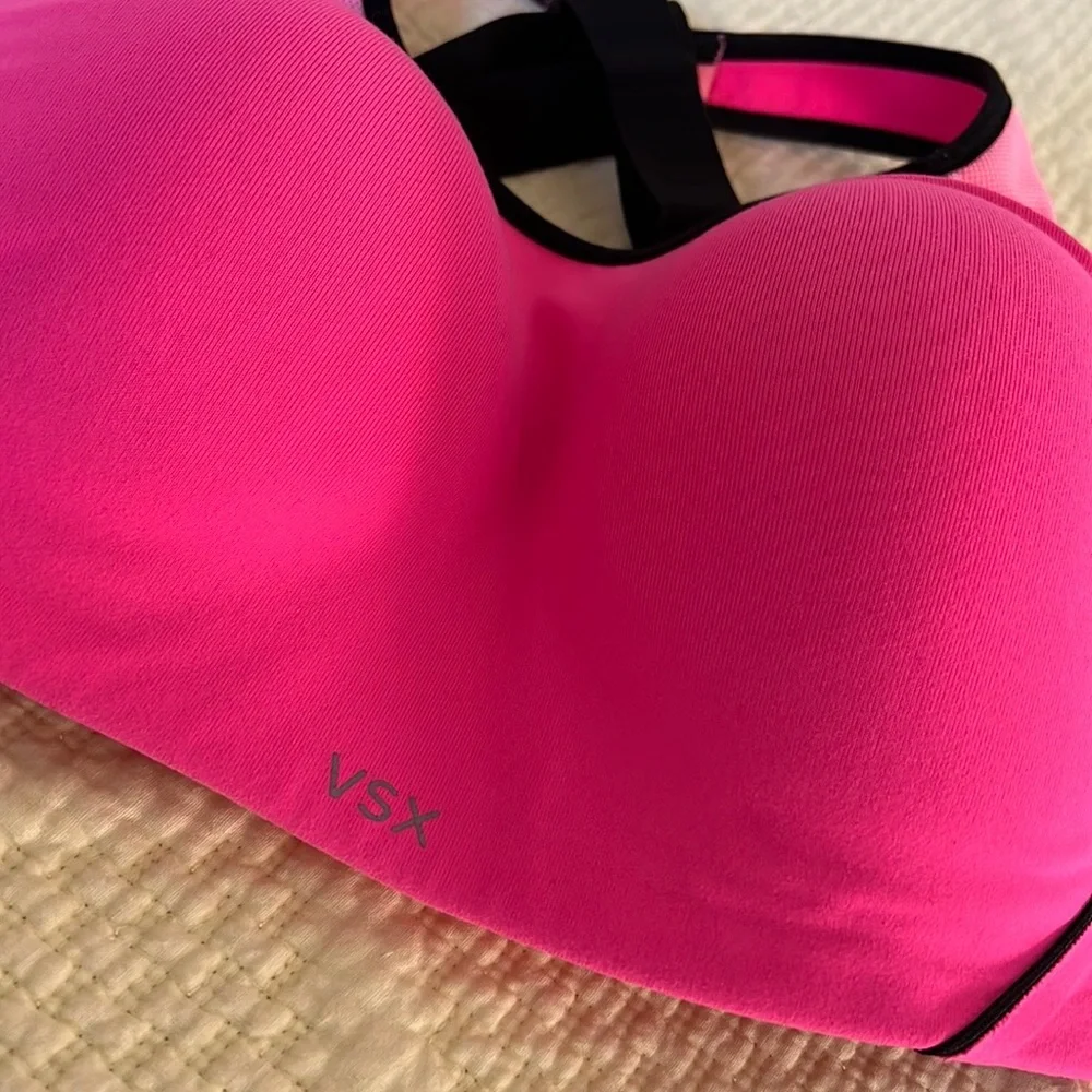 Victoria’s Secret VSX Sports Bra 34DD
Bright Pink Black Color - Picture 3 of 5